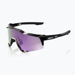 Slnečné okuliare 100% Speedcraft polished black/hiper polarized lavender mirror
