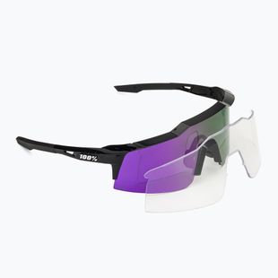 Slnečné okuliare 100% Speedcraft SL polished black/hiper polarized lavender mirror