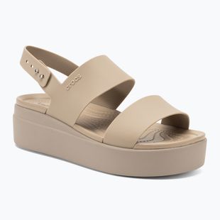 Dámske sandále Crocs Brooklyn Low Wedge latte/mushroom