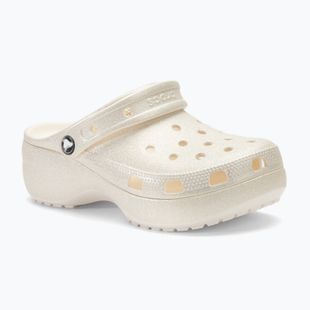 Dámske šľapky Crocs Classic Platform Glitter chalk