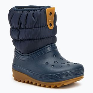 Detské snehule Crocs Classic Neo Puff Boot  navy/gum