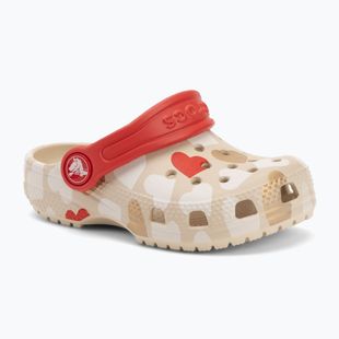 Detské žabky Crocs Classic Heart Print Clog sandstone