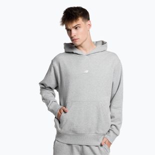 Pánska tréningová mikina New Balance Athletics Remastered Graphic French Terry sivá MT31502AG