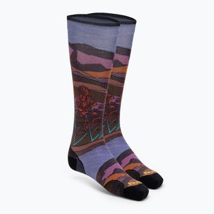 Smartwool dámske lyžiarske ponožky Ski Zero Cushion Floral Field Print OTC picante