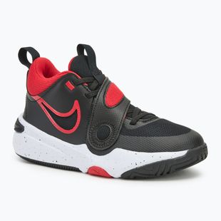 Detská basketbalová obuv Nike Team Hustle D11 black/white/university red