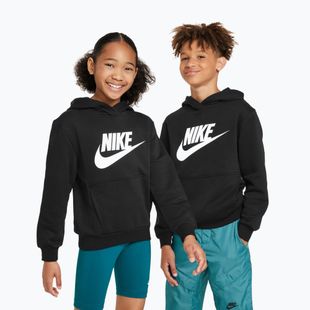 Detská mikina Nike Club Fleece Hoodie black/white