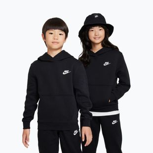 Detská mikina Nike Sportswear Club Fleece black/white