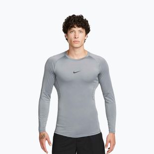 Pánske tréningové tričko longsleeve Nike Pro Dri-Fit Tight Fitness smoke grey/black