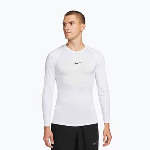 Pánske tréningové tričko longsleeve Nike Pro Dri-Fit Tight Fitness white/black