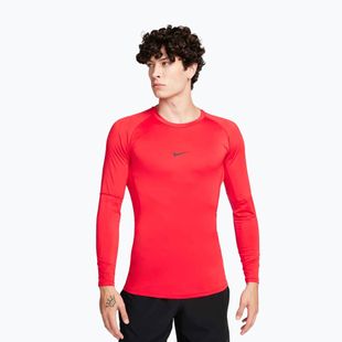 Pánske tréningové tričko longsleeve Nike Pro Dri-Fit Tight Fitness university red/black