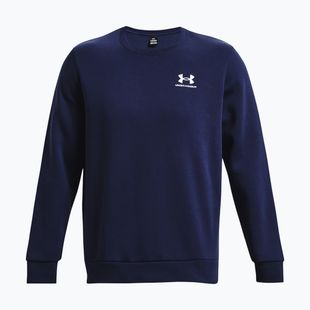 Pánska mikina Under Armour Essential Fleece Crew midnight navy/white