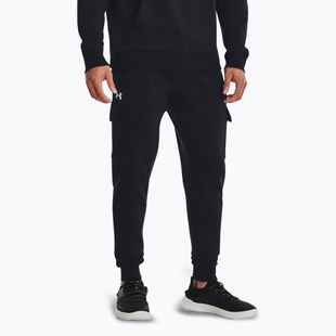 Pánske nohavice Under Armour Rival Fleece Cargo Jogger black/white