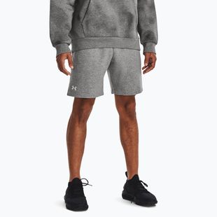 Pánske šortky Under Armour Rival Fleece castlerock light heather/white