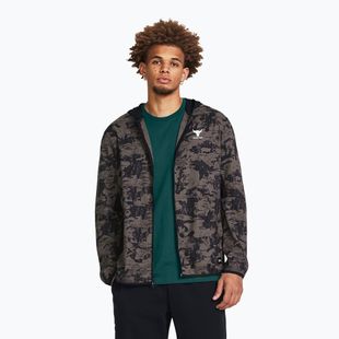 Pánska bunda Under Armour Project Rock Iso Tide Hybrid brown