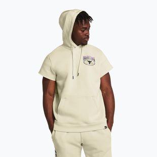 Pánska mikina Under Armour Project Rock Q1 SS Icon Fleece Hoodie beige