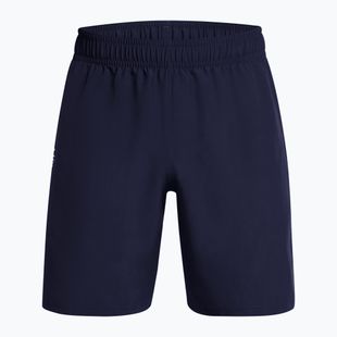 Pánske tréninkové šortky Under Armour Tech Woven Wordmark midnight navy/white