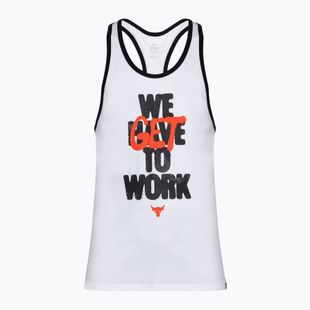 Pánske tréningové tielko Under Armour Project Rock Get To Work Tank white/black/phoenix fire