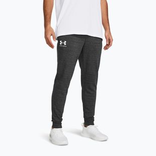 Pánske nohavice Under Armour Rival Terry Jogger castlerock light heather/onyx white