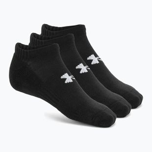 Under Armour Training Cotton No Show Socks 3 pairs black/black/white