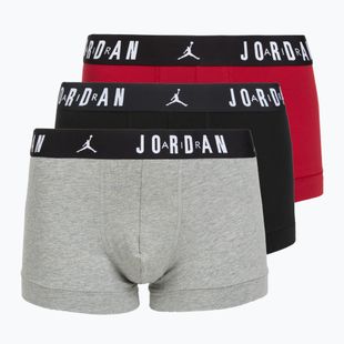 Pánske boxerky Nike Jrdan JHM Flight Cotton Trunk 3 páry gym red/black