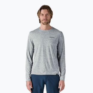 Pánske tričko Patagonia Cap Cool Daily Graphic Shirt-Waters boardshort logo abalone blue/feather grey