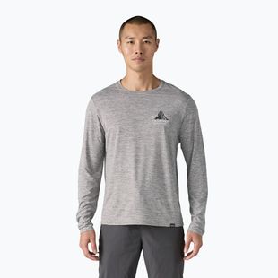 Pánske tričko longsleeve Patagonia Cap Cool Daily Graphic Lands chouinard crest/feather grey