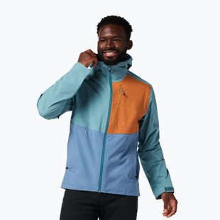 Pánska softshellová bunda Cotopaxi Impermeo 3L Hooded Shell everglade and steel blue