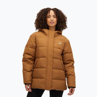 Dámska páperová bunda New Balance NBX Soft Alpine Icon Down brown