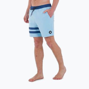 Pánske plavecké šortky Hurley Phantom Eco Block Party Volley 17" blue dream