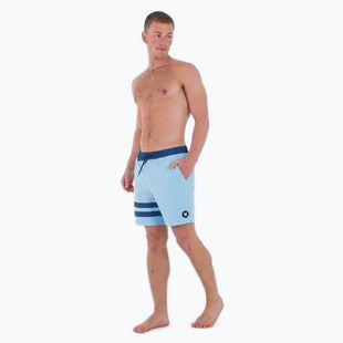 Pánske plavecké šortky Hurley Phantom Eco Block Party Volley 17" blue dream