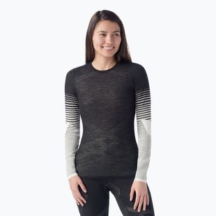 Dámsky termoaktívny longsleeve Smartwool Intraknit Thermal Merino Baselayer Pattern Crew black