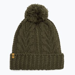 Dámska zimná čiapka Timberland Cable Premium Pom Beanie leaf green