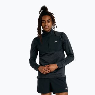 Pánske bežecké tričko s dlhým rukávom New Balance Athletics Heat Grid 1/2 Zip black