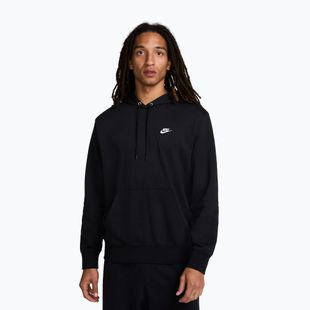Pánska mikina Nike Club French Terry Pullover Hoodie black/black/white