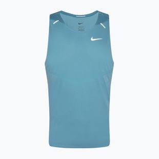 Pánske bežecké tielko Nike Dri-Fit Rise 365denim tyrkysová / reflexná strieborná