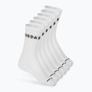 Ponožky  Jordan Everyday Crew 6 pairs white/gym red/black