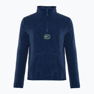 Pánske tričko Nike Swoosh Air Polar Fleece Half Zip Top midnight navy/ volt