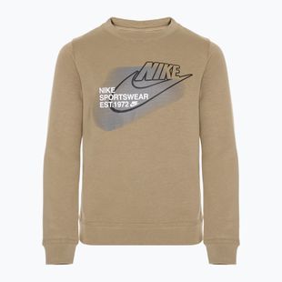Detská mikina Nike Sportswear Standard Issue Crew-Neck v khaki farbe