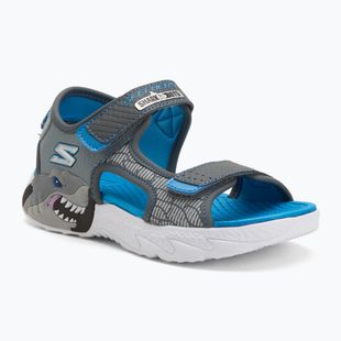 Detské sandále SKECHERS S-Lights Creature Splash charcoal/blue