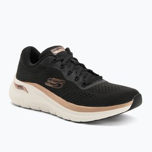 Dámske topánky SKECHERS Arch Fit 2.0 Glow The Distance black/rose gold