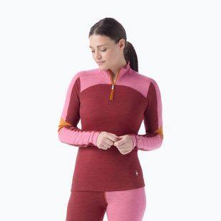 Dámska termo mikina Smartwool Thermal Merino Base Layer Colorblock 1/4 Zip Boxed