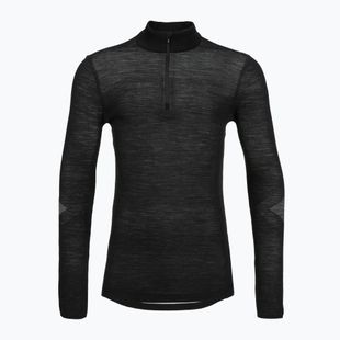 Pánska termo mikina Smartwool Intraknit Thermal Merino Base Layer 1/4 Zip black/white