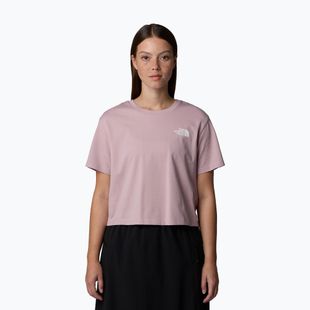 Dámske tričko The North Face Simple Dome Cropped Slim Tee metal pink