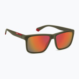 Pánske slnečné okuliare Polaroid PLD 2164/S military green/red multilayer polarized