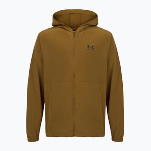 Pánska tréningová bunda Under Armour Vibe Woven Windbreaker  coyote/black