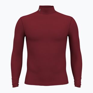 Pánsky Longsleeve  Under Armour Elite Mock CG kardinal/metalická strieborná