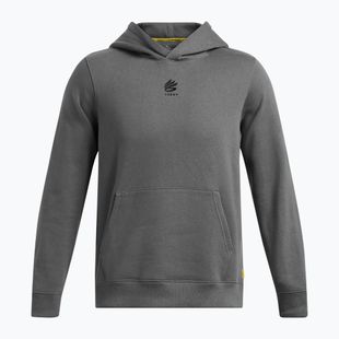 Pánska mikina Under Armour Curry Splash Hoodie castlerock full heather/black