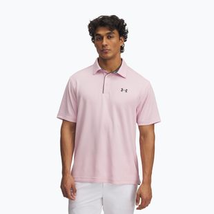 Under Armour Tech Polo prime pink/pitch gray pánske polo tričko