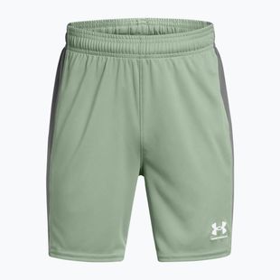 Detské futbalové šortky Under Armour Challenger Knit silica green/castlerock/white