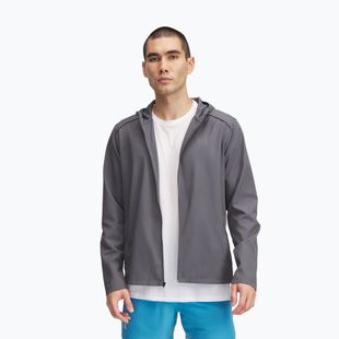 Pánska bežecká bunda Under Armour Storm Run Hooded castlerock/jet gray/reflective